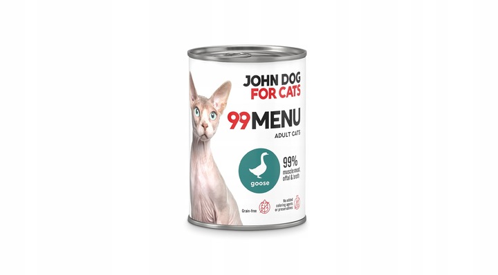 John Dog for Cats 99 menu karma mokra dla kota kurczak 6x400 g
