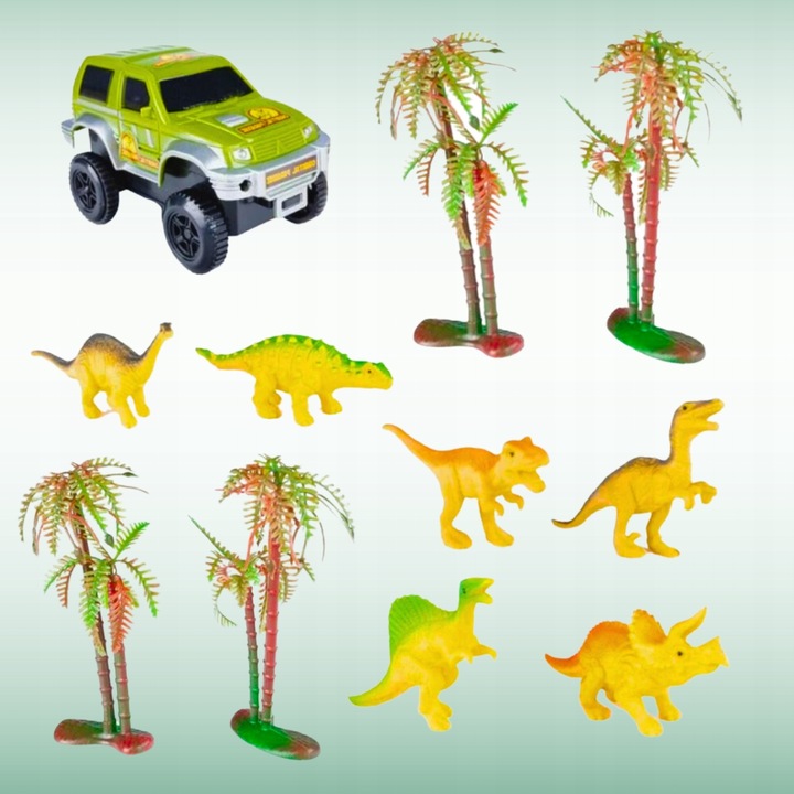 MEGA TOR WYŚCIGOWY DINO PARK DINOZAURÓW 169 EL DINOZAURY SAMOCHODZIK TOR