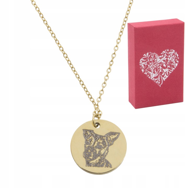 Naszyjnik STAL chirurgiczna personalizowany Z PSEM zdjecie twoj