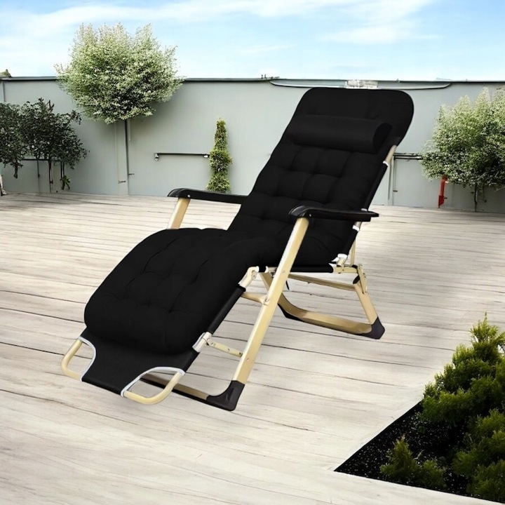 LEŻAK OGRODOWY FOTEL PODUSZKA PLAŻOWY TURYSTYCZNY ROZKŁADANY WYGODNY MOCNY