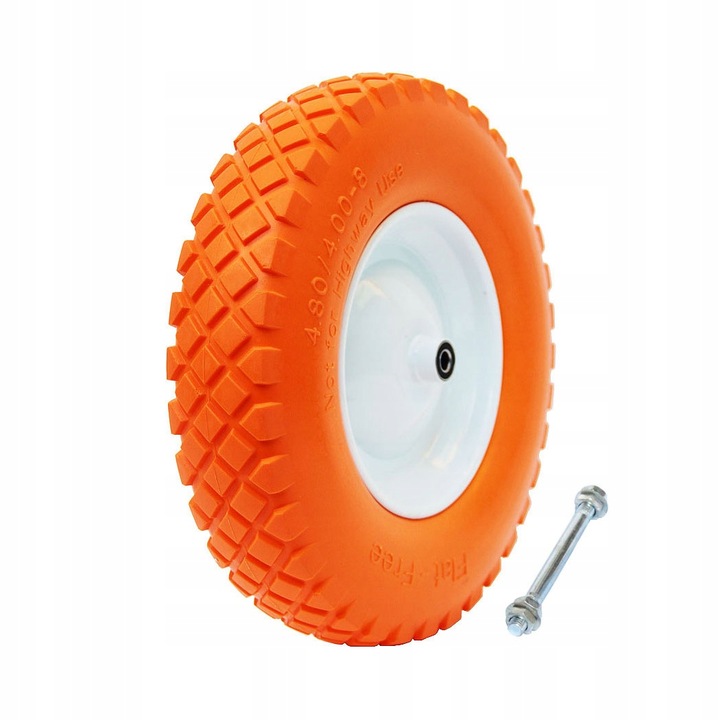 KOŁO PEŁNE DO TACZKI 4.80/4,00-8 TACZEK + OŚ