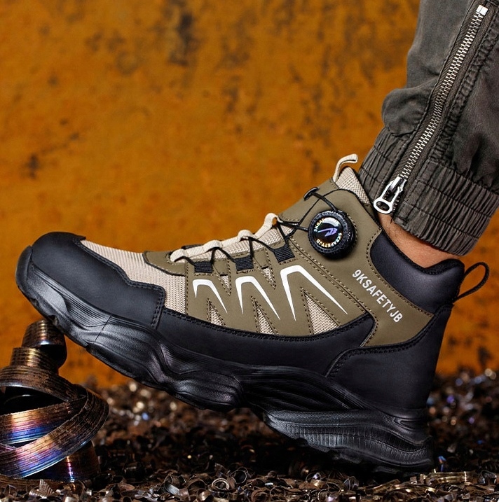 NOWY BUTY ROBOCZE MĘSKIE PÓŁBUTY ROBOCZE SPORTOWE ODDYCHAJĄCE Z NOSKIEM BHP