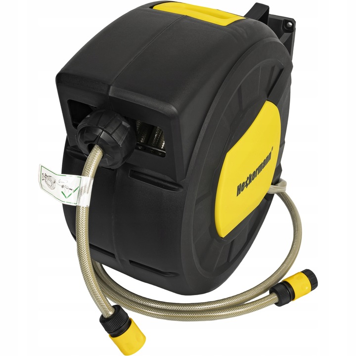 WĄŻ OGRODOWY ZWIJANY AUTOMATYCZNY BĘBEN PISTOLET ZRASZACZ KOŃCÓWKI 27m