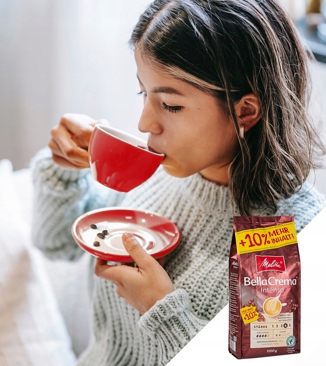 Kawa ziarnista MELITTA BELLACREMA INTENSO 1,1 kg | intensywna Arabica 80%