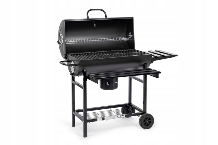 ACTIVA GRILL WĘGLOWY OGRODOWY BECZKA Z RUSZTEM ŻELIWNYM I POKROWCEM