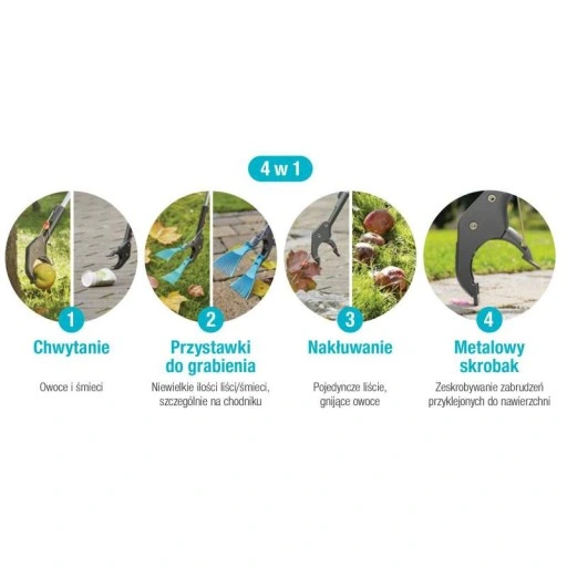 Gardena Chwytak do liści śmieci 4 w 1 11700 3567