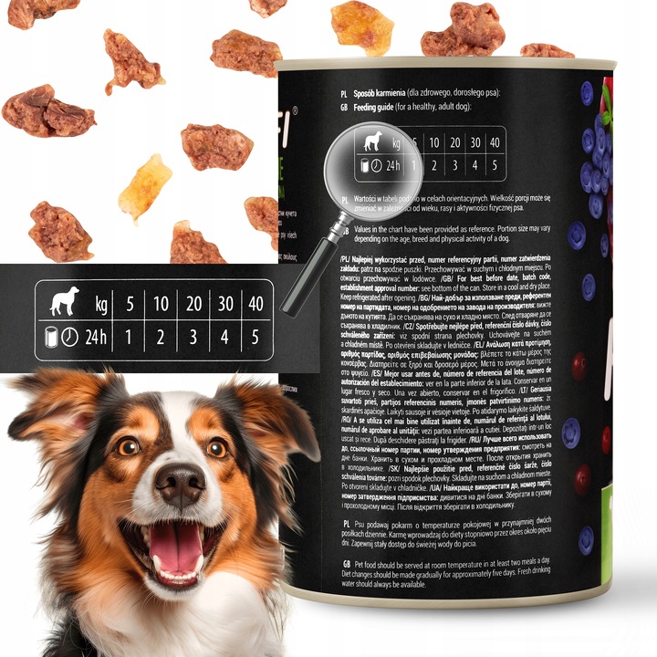 MOKRA KARMA DOLINA NOTECI RAFI ADULT BEZ ZBÓŻ PUSZKA MIX SMAKÓW 24 x 400G