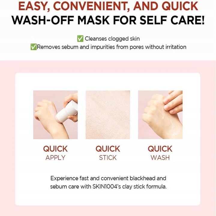 SKIN1004 Madagaskar Centella Poremizing Quick Clay Stick Mask Sztyft Glinka