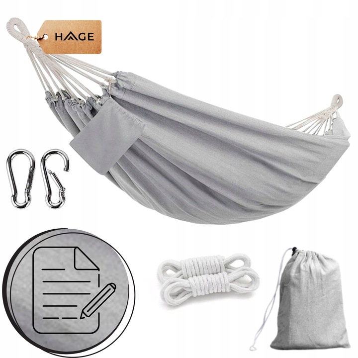 HAMAK OGRODOWY TURYSTYCZNY BOHO MOCNY 100x200cm 150kg + TORBA