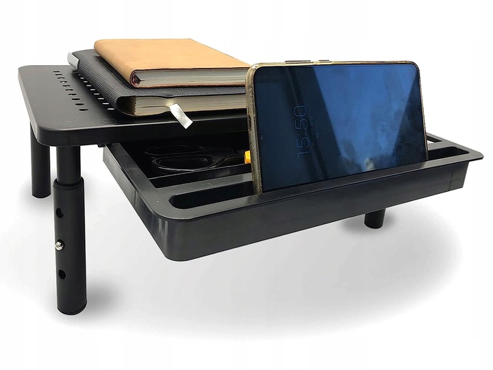PODSTAWKA POD MONITOR LAPTOP REGULOWANA Z SZUFLADĄ METALOWA GAMINGOWA