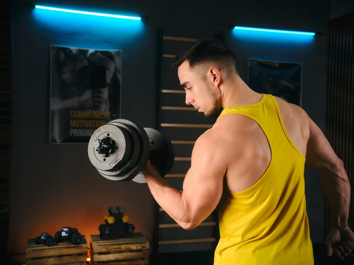 Hantle regulowane bitumiczne 40kg zestaw hantli gryf obciążenia Trex Sport