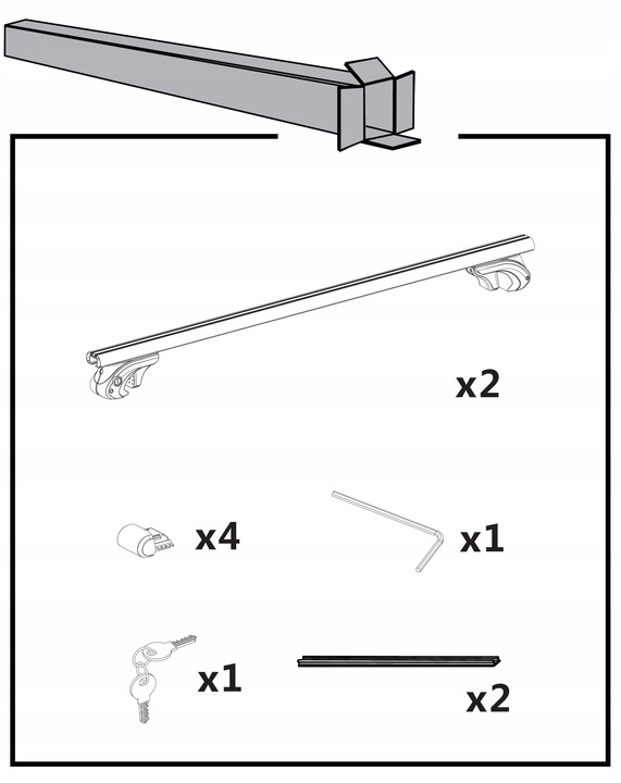 UNIWERSALNY BAGAZNIK DACHOWY POPRZECZKI NA DACH BELKI DACHOWE RELINGI 120cm