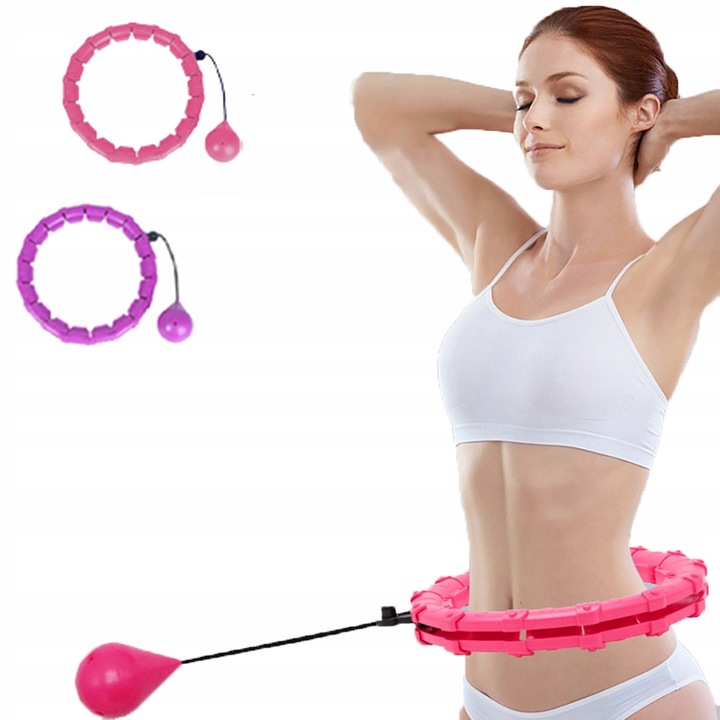 ODCHUDZAJĄCE KOŁO HULAHOP SKŁADANE MASAŻ Fioletowy