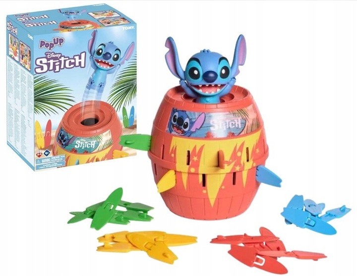 TOMY GRA ZRĘCZNOŚCIOWA POP UP DISNEY LILO & STITCH gra dla dzieci +4 lata