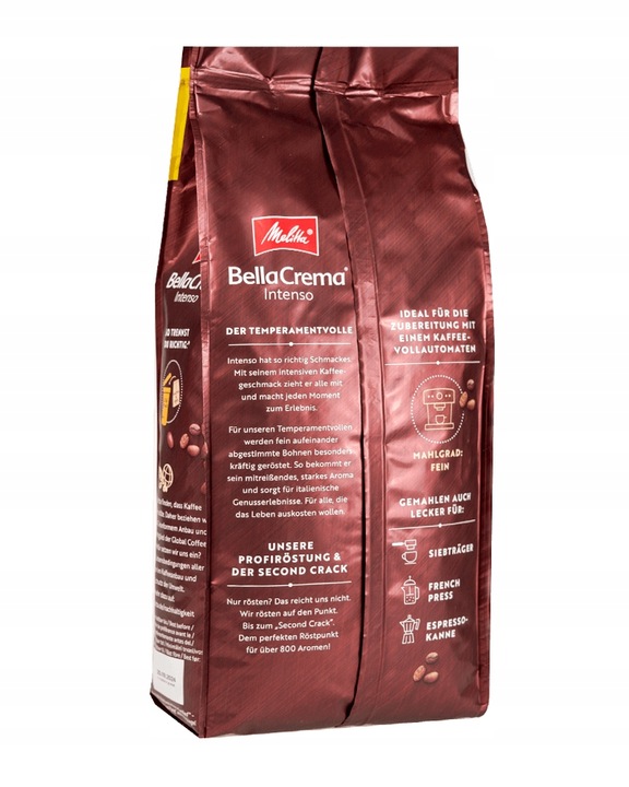Kawa ziarnista MELITTA BELLACREMA INTENSO 1,1 kg | intensywna Arabica 80%