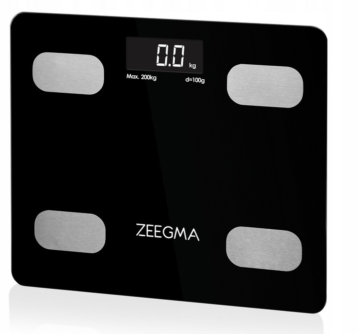 INTELIGENTNA WAGA ŁAZIENKOWA BLUETOOTH ANALITYCZNA APLIKACJA ZEEGMA 17W1