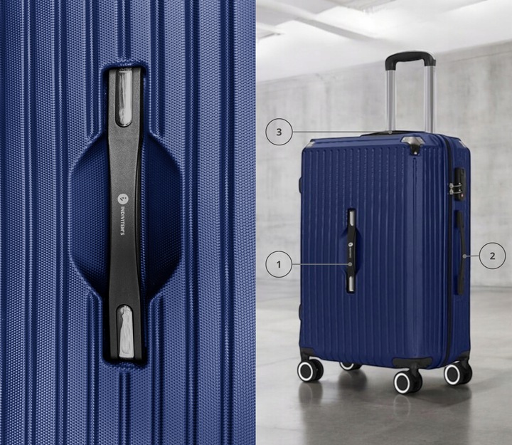 WALIZKA DUŻA PODRÓŻNA BAGAŻ NA KÓŁKACH ABS TWARDA TORBA MOCNA NEW XXL