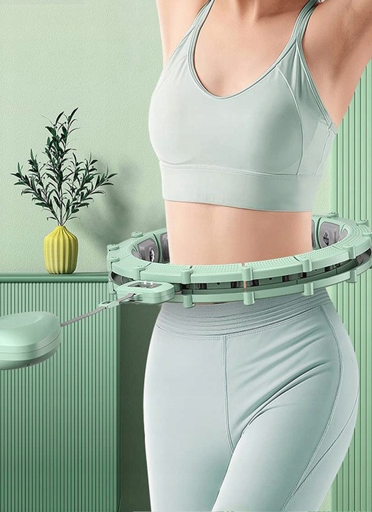 KOŁO HULA HOOP SMART MODUŁOWY MASAŻER CIAŁA Z WYPUSTKAMI I LICZNIKIEM LCD