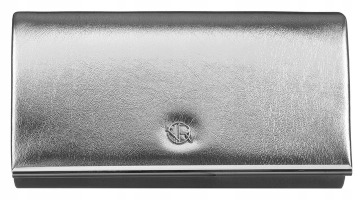 Damska torebka wizytowa kopertówka wieczorowa modna weselna srebrna Rovicky