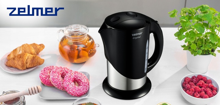 CZAJNIK ELEKTRYCZNY ZELMER BEZPRZEWODOWY STAL NIERDZEWNA DUŻY 1,7L 2200W