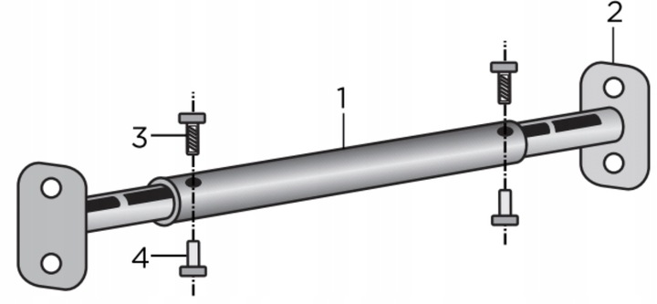 drążek do podciągania Gamma 105-130 cm-czarny