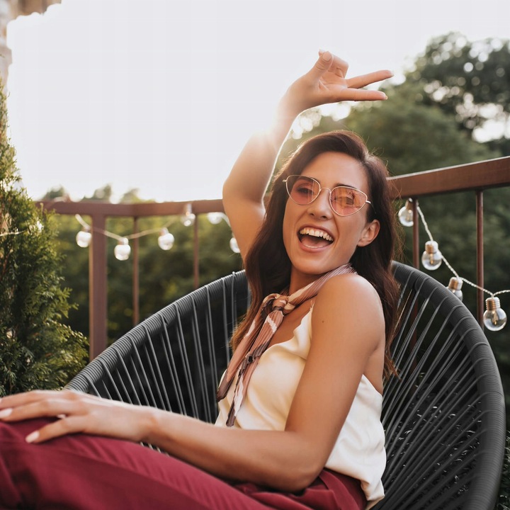 FOTEL OGRODOWY NA BALKON TARAS KRZESŁO OGRODOWE RATTAN ACAPULCO NOWOCZESNE