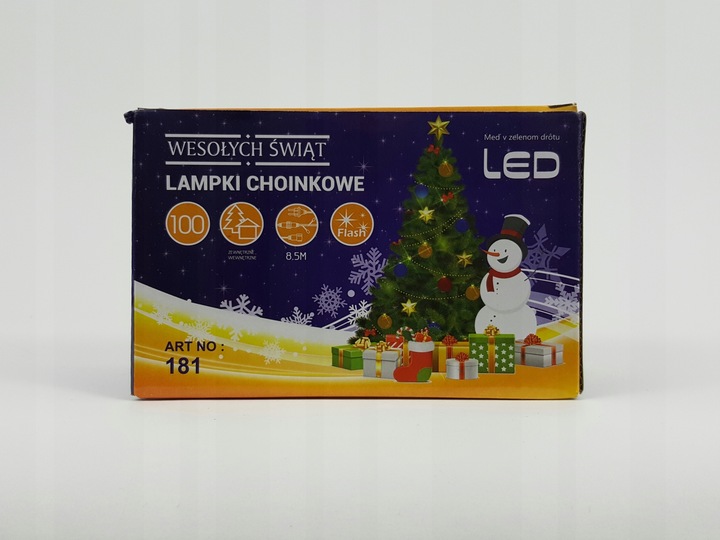 LAMPKI CHOINKOWE FLASH ISKRA FLESZ NA ZEWNĄTRZ DO WEWNĄTRZ 100 LED