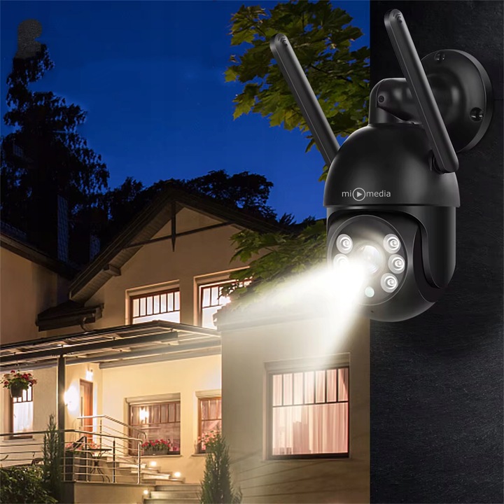 Kamera Zewnętrzna WiFi Obrotowa IP Do Monitoringu Domu Tuya 5MPx ZOOM 5Mp