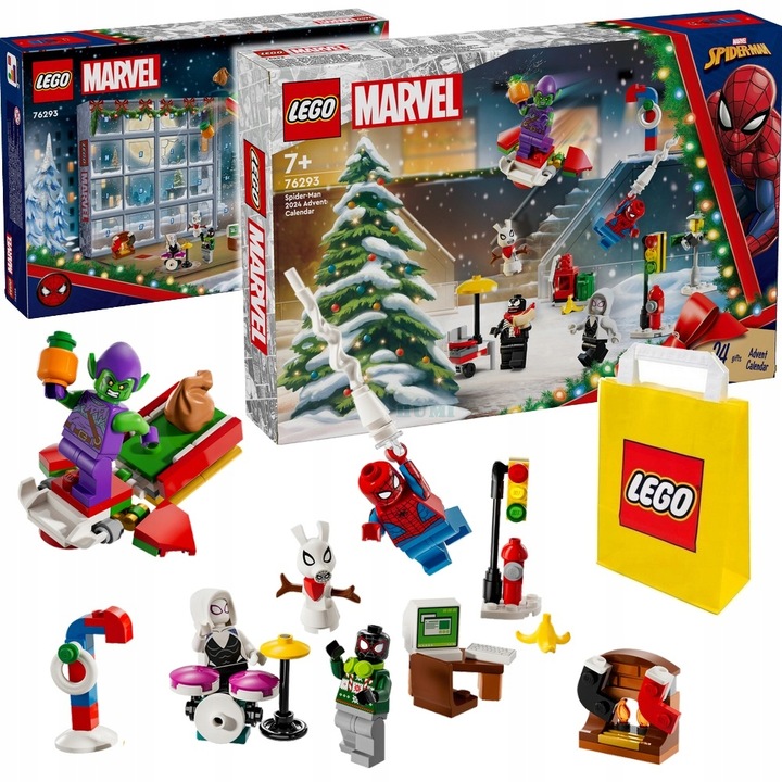 LEGO SPIDERMAN Oryginalny Kalendarz Adwentowy z okienkami Avengers Spidey