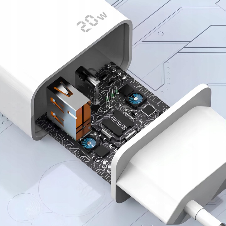 Szybka Ładowarka PD 20W do Telefonu IPHONE 12 13 14 PRO MAX 2x USB QC 3.0