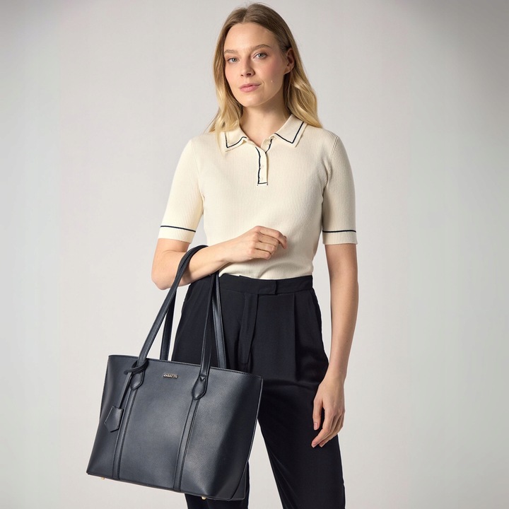 Torebka damska Shopperka do pracy szkoły duża A4 skóra ekologiczna ZAGATTO