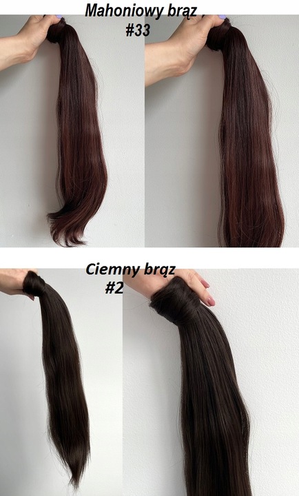 Doczepiany KUCYK kitka 60 cm jak Naturalne CAŁKOWICIE MATOWE ! Kolory