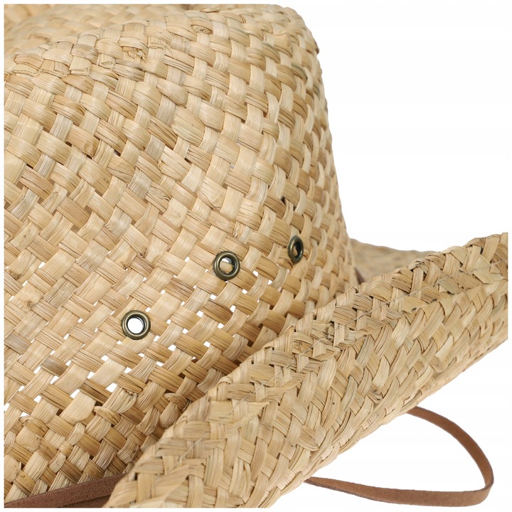 KAPELUSZ KOWBOJSKI SŁOMIANY SŁOMKOWY ze Sznurkiem MFH FOX OUTDOOR BROWN