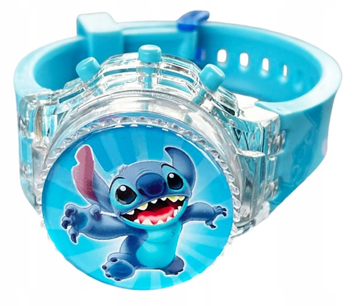 zegarek dziecięcy OBROTOWY dla dzieci LILO & STITCH + MUZYKA + ŚWIATŁO