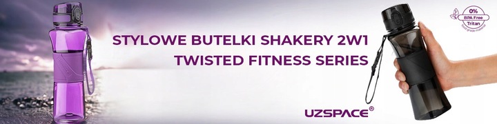 BUTELKA SHAKER DO BIAŁKA, DO ODŻYWEK 550ML BIDON NA WODĘ Z TRITANU CZARNY