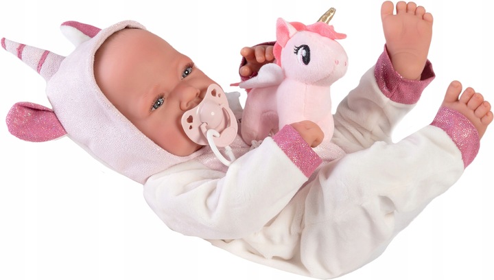 LALKA HISZPAŃSKA JEDNOROŻEC BOBAS JAK ŻYWY RECIEN NACIDA UNICORNIO AJ 50268