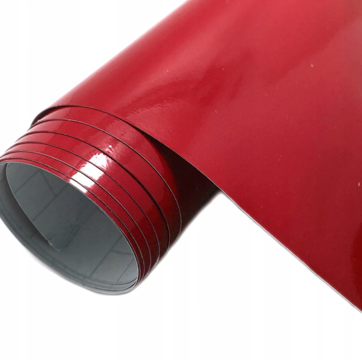 FOLIA OKLEINA SAMOCHODOWA CZERWONY POŁYSK 1,23x3M