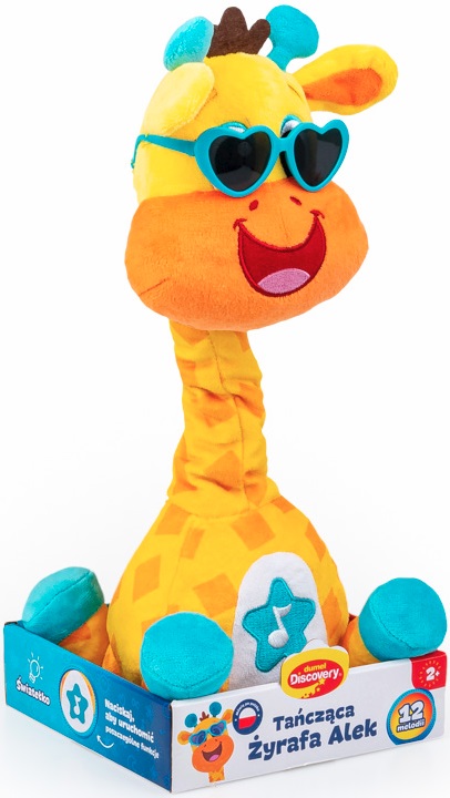 DUMEL TAŃCZĄCA ŻYRAFA ALEK INTERAKTYWNA ZABAWKA kręci szyją świeci MELODIE