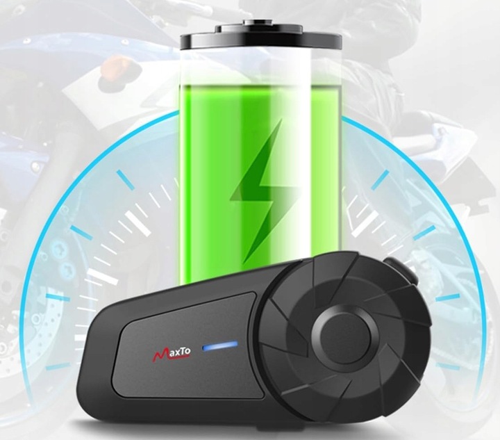 INTERKOM MOTOCYKLOWY BLUETOOTH MAXTO MX1 | BLUETOOTH|POLSKI LEKTOR