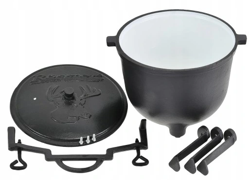 Kociołek Myśliwski 11 Lit. EMALIA Żeliwny GARNEK na OGNISKO Emaliowany