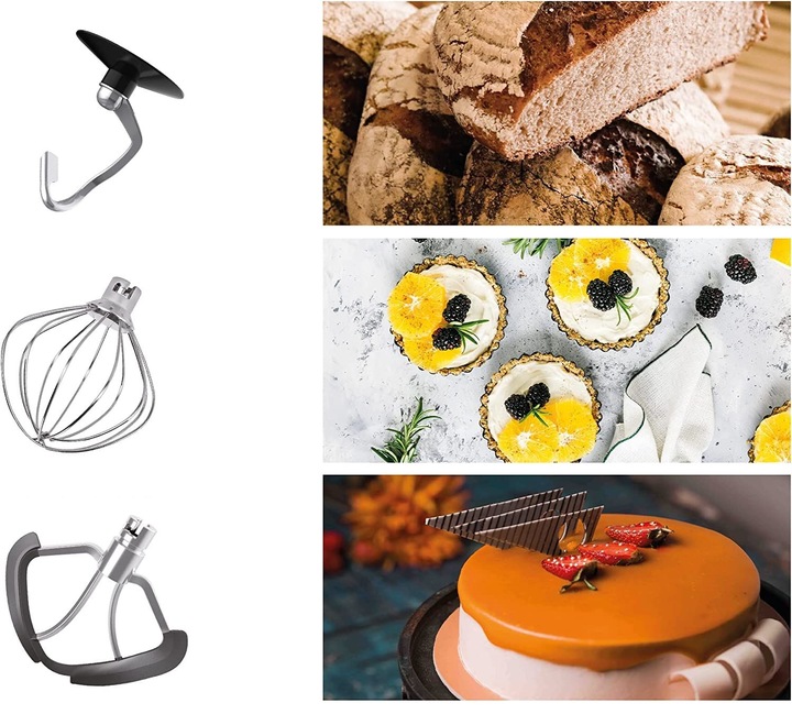 ROBOT PLANETARNY KUCHENNY MIKSER BLENDER UGNIATARKA DO CIASTA 1300W 6,2L