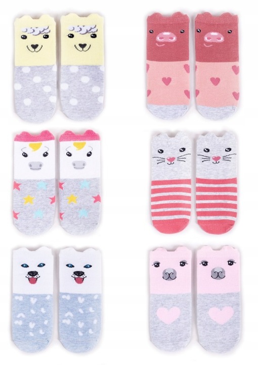 6-PAK Skarpetki ANTYPOŚLIZGOWE ABS skarpety 20 - 22