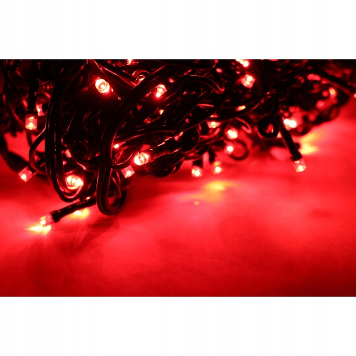 KURTYNA SOPLE 100 LED GNIAZDO IP44 CZERWONA