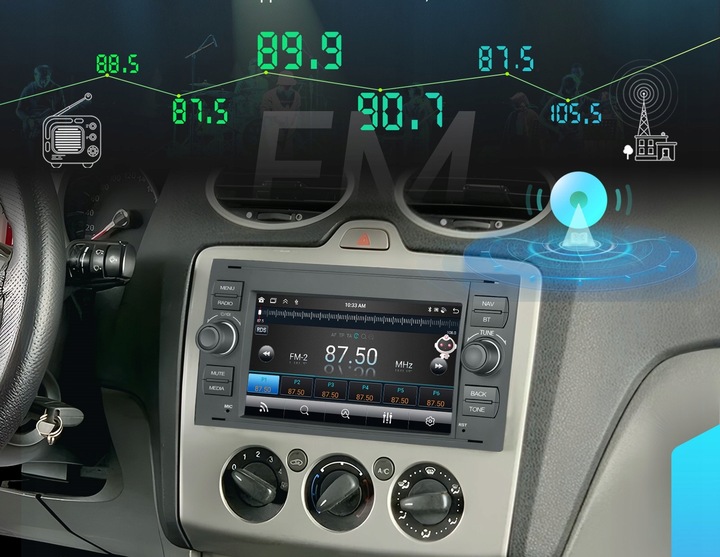 RADIO SAMOCHODOWE do FORD KUGA S-MAX C-MAX CARPLAY 4GB RDS GPS WIFI ANDROID