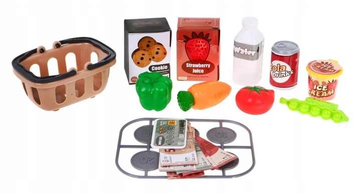 Interaktywna Kasa Fiskalna Dla Dzieci Zabawa w Sklep Koszyk Kalkulator