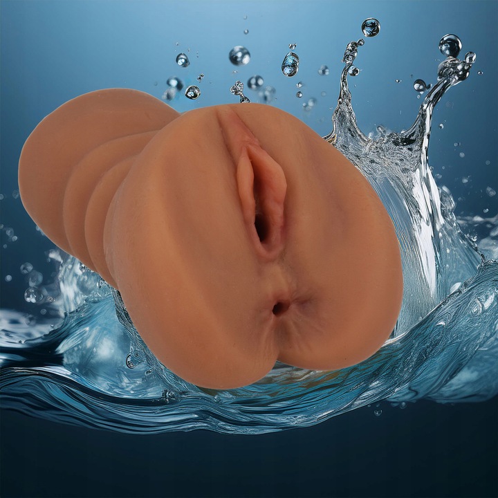 Męski masturbator Pochwa Usta Odbyt i Wibrator ANAL+ 3 PIERŚCIENIE EREKCJA