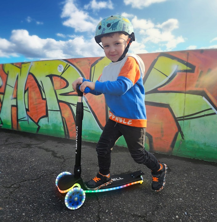 Hulajnoga LED KIDWELL Lumo balansowa świecące koła 3+ do 50 kg składana