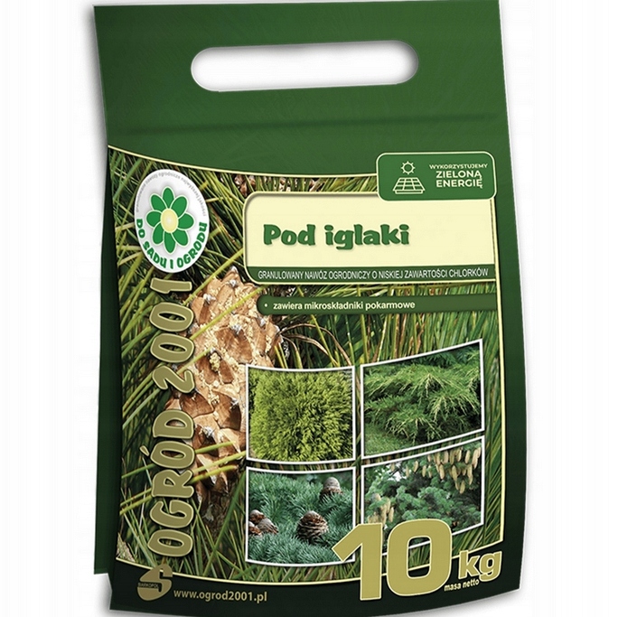 WIOSENNY nawóz do iglaków TUI10 KG SOLIDNY SZTRZAŁ W KOLORZE ZIELONE IGLAKI