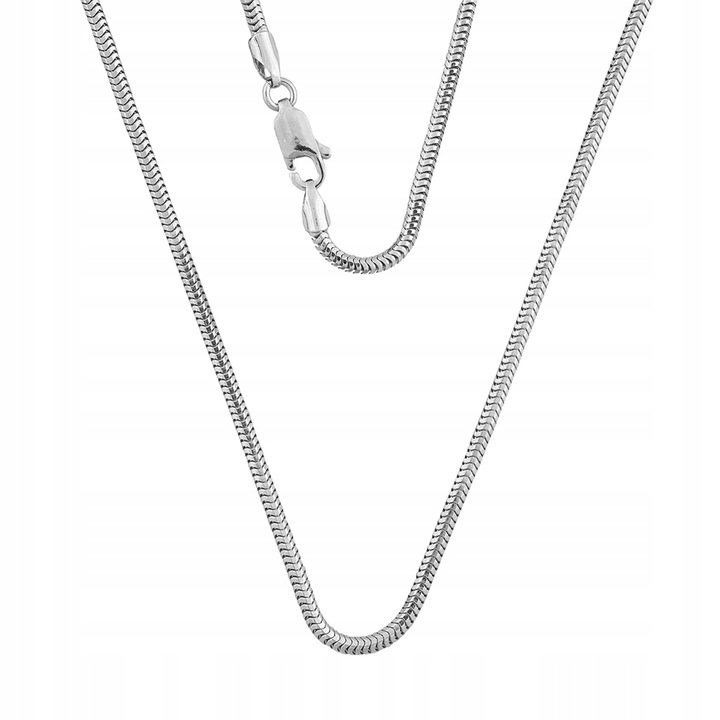 Łańcuszek srebrny pr. 925 Damska Srebrna Linka ŻMIJKA SNAKE | 50 cm x 2 mm