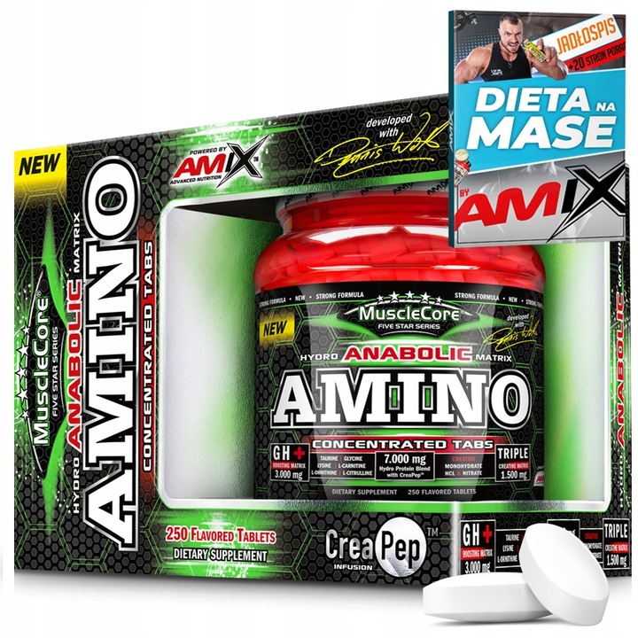 AMINOKWASY Mocna Formuła BCAA EAA HORMON GH KREATYNA EAA CAŁODZIENNE, igf1